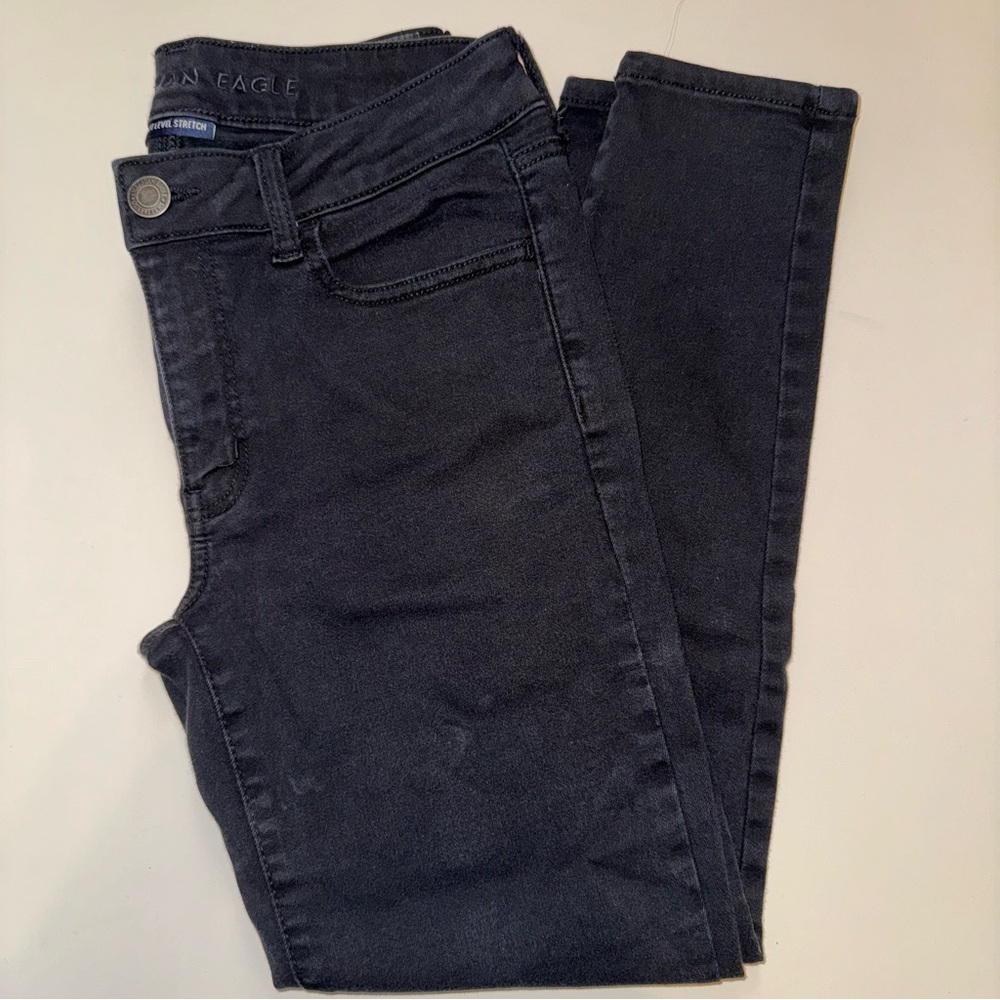 American Eagle Outfitters Women's Dark Gray Skinny Jeans